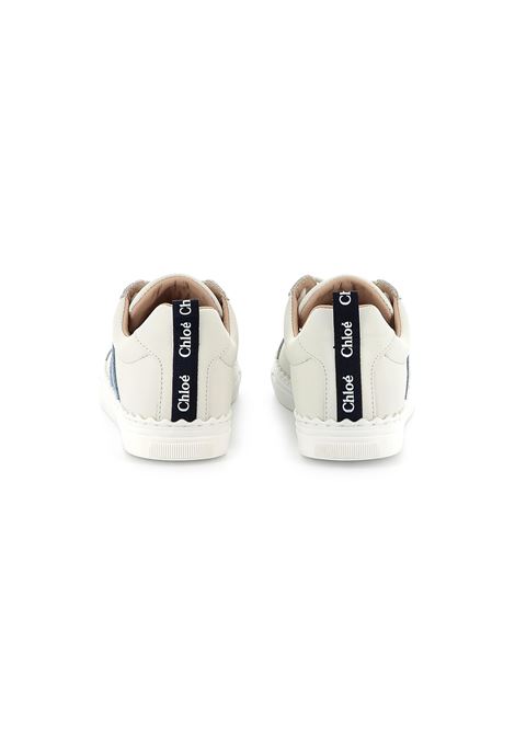 Sneakers Basse Lauren Avorio e Blu CHLOÉ KIDS | C20515117